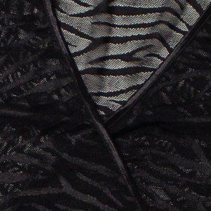 Mesh Zebra Tie Waist Top